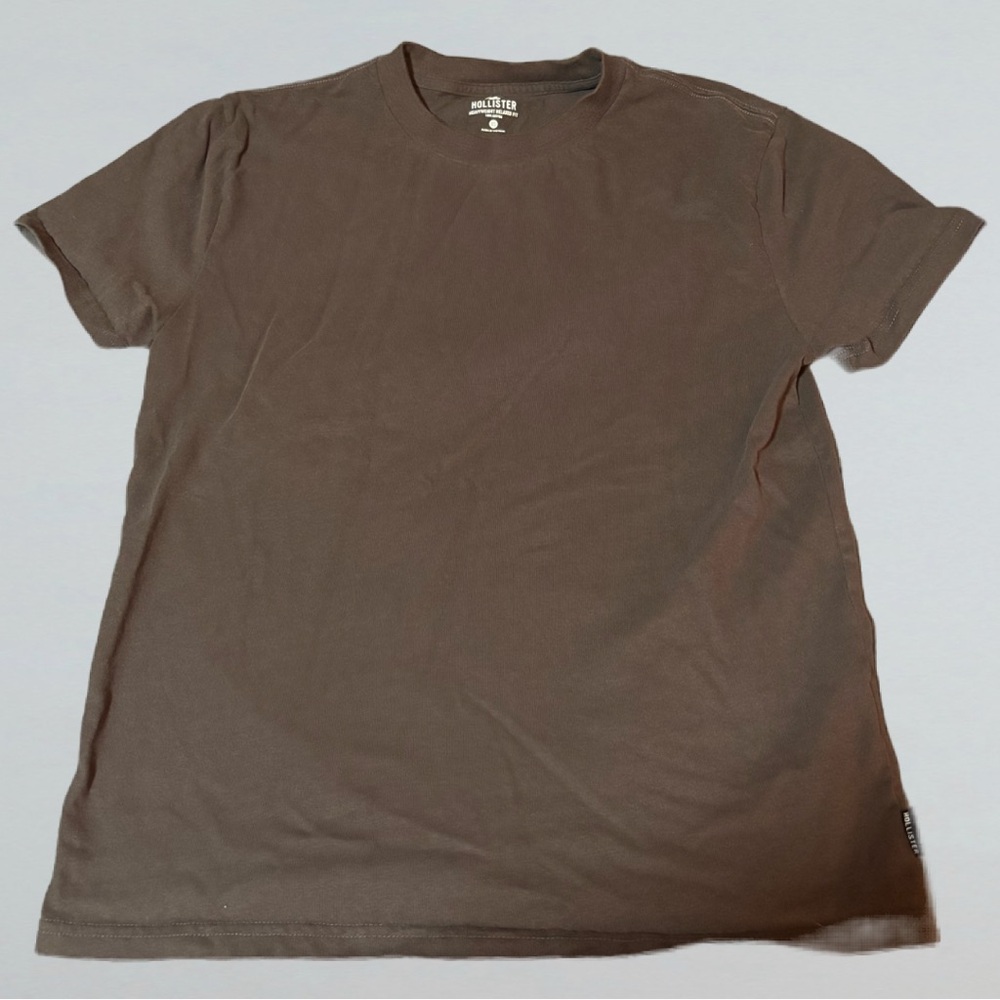 Brown Heavyweight Relaxed Fit Hollister Cotton T-shirt